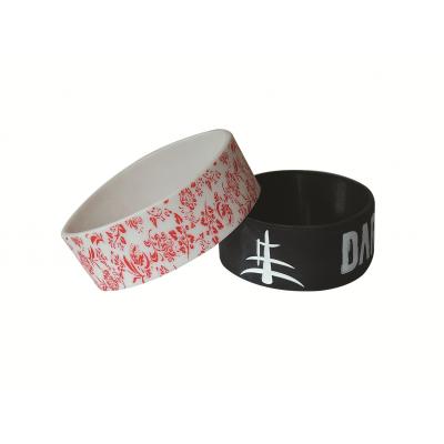 Image of 1 Inch Printed Silicone Wristbands